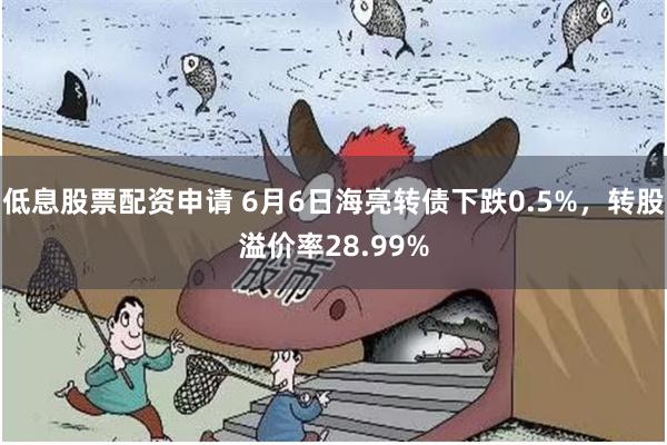 低息股票配资申请 6月6日海亮转债下跌0.5%，转股溢价率28.99%