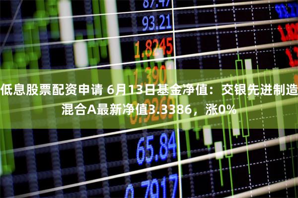 低息股票配资申请 6月13日基金净值：交银先进制造混合A最新净值3.3386，涨0%